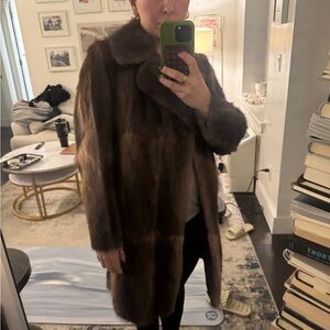 Elegant Brown Fur Coat